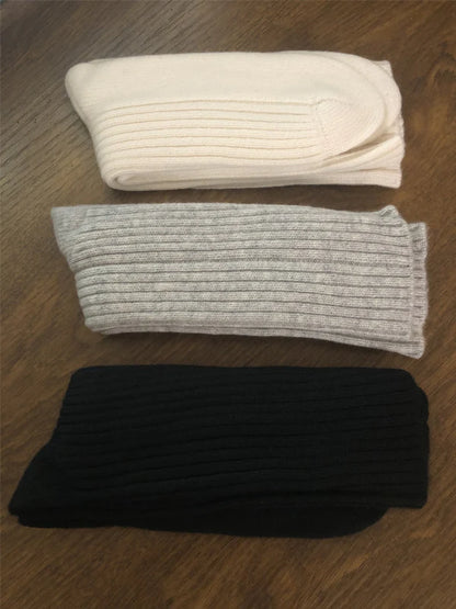 Chunky Knit Cashmere Thick Socks