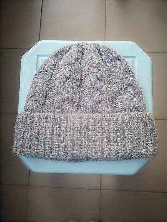 Chunky Cable Knit Cashmere Hat
