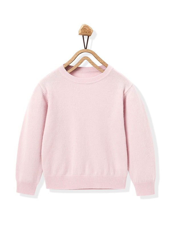 Kids Cashmere Drop-Shoulder Sleeve Pullover