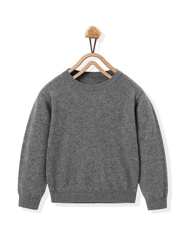 Kids Cashmere Drop-Shoulder Sleeve Pullover