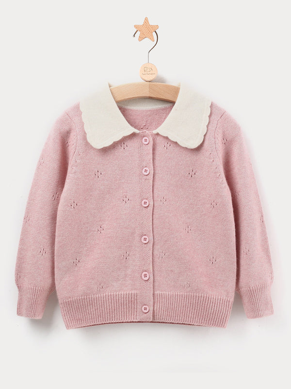 Baby Cashmere Polo Jacquard Cardigan