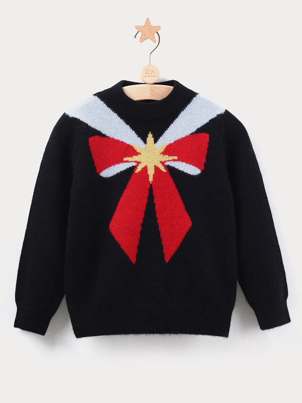 Cashmere Bowknot Kids Sweater