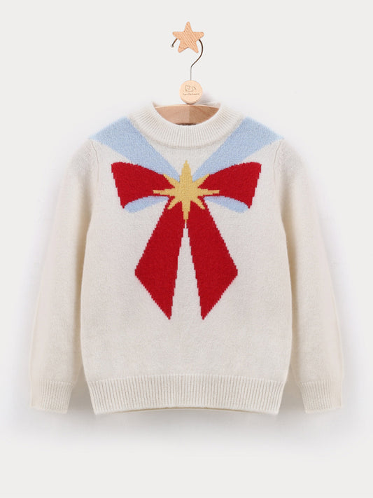 Cashmere Bowknot Kids Sweater