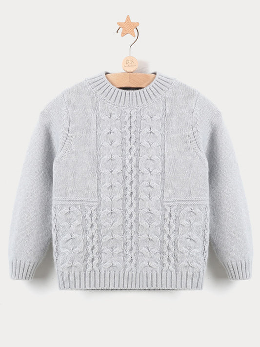 Cable Knit Kids Cashmere Thick Sweater