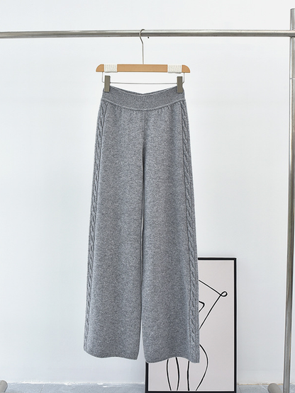 Cable Knit Cashmere Pants