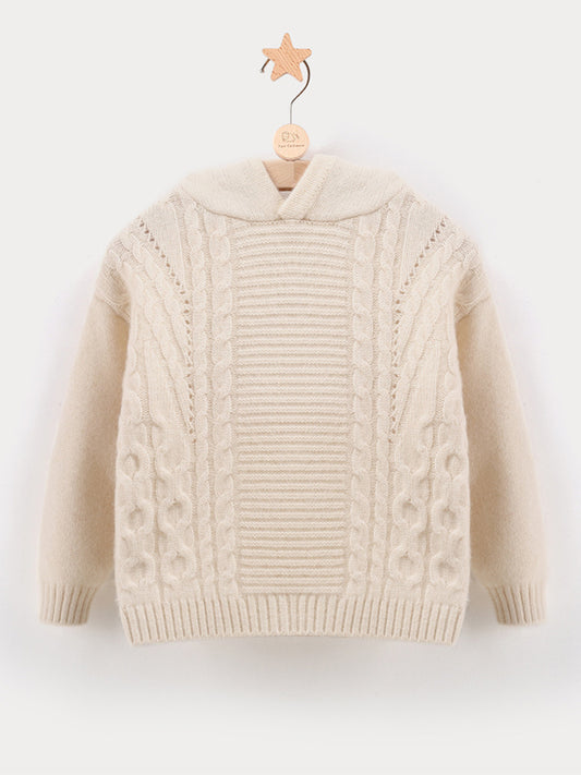 Cable Cashmere Kids Hooded Sweater