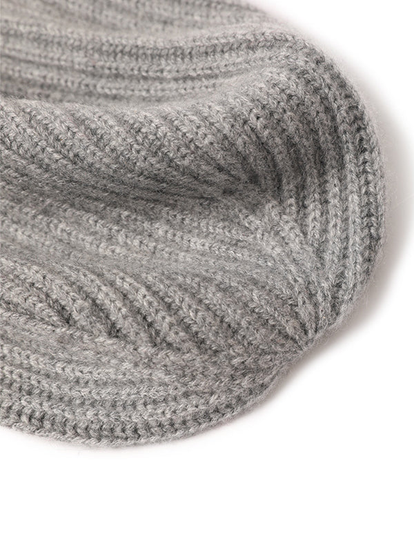 Ribbed Cashmere Beanie