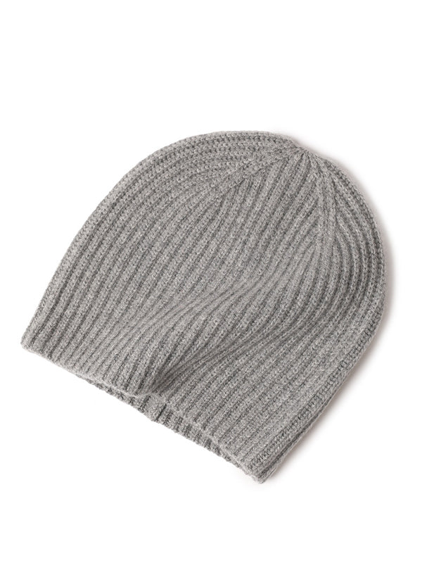 Ribbed Cashmere Beanie