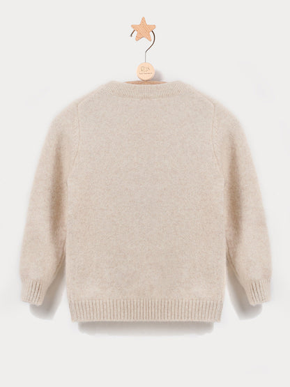 Cashmere Merino Kids Jacquard Crewneck