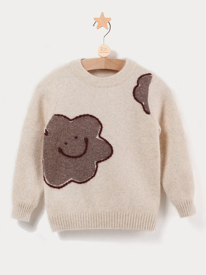 Cashmere Merino Kids Jacquard Crewneck