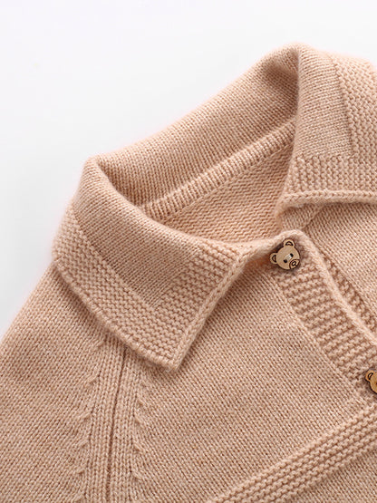 Cashmere Kids Polo Cardigan