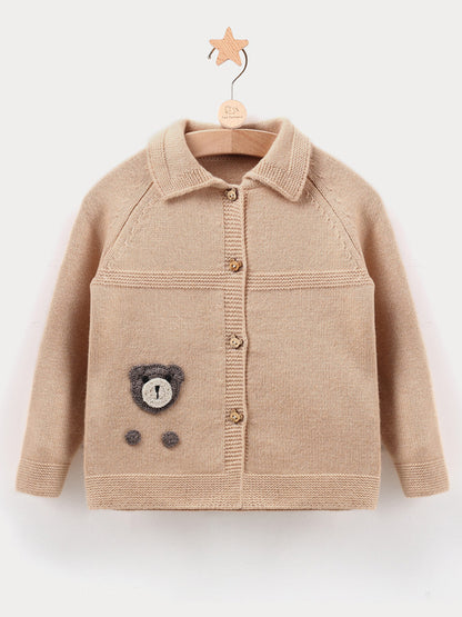 Cashmere Kids Polo Cardigan