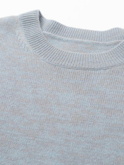 Man's Drop-Shoulder Cashmere Crewneck