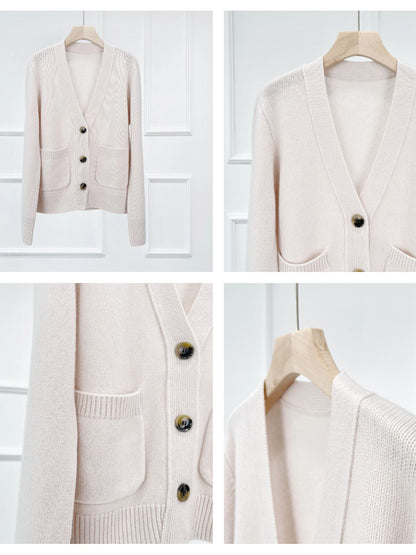 Jewel Cashmere Wool Cardigan