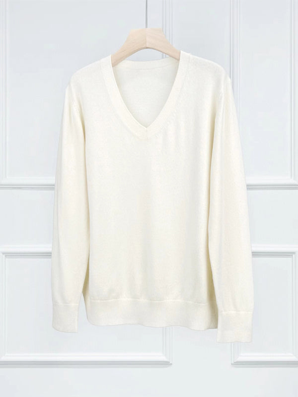 Cashmere Merino V Neck Pullover