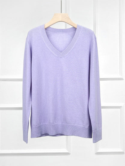 Cashmere Merino V Neck Pullover