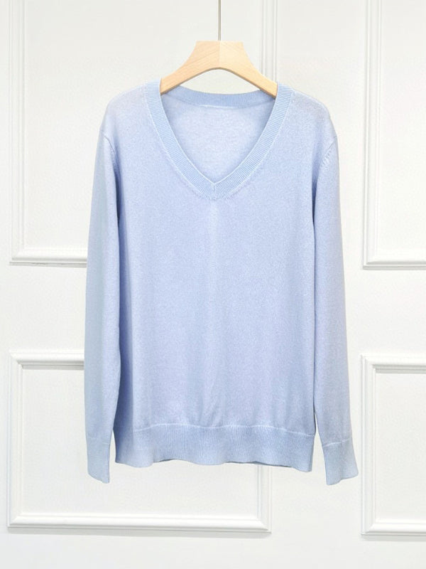 Cashmere Merino V Neck Pullover