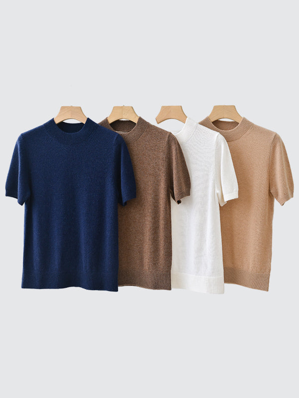 Cashmere Short Sleeve Pullover