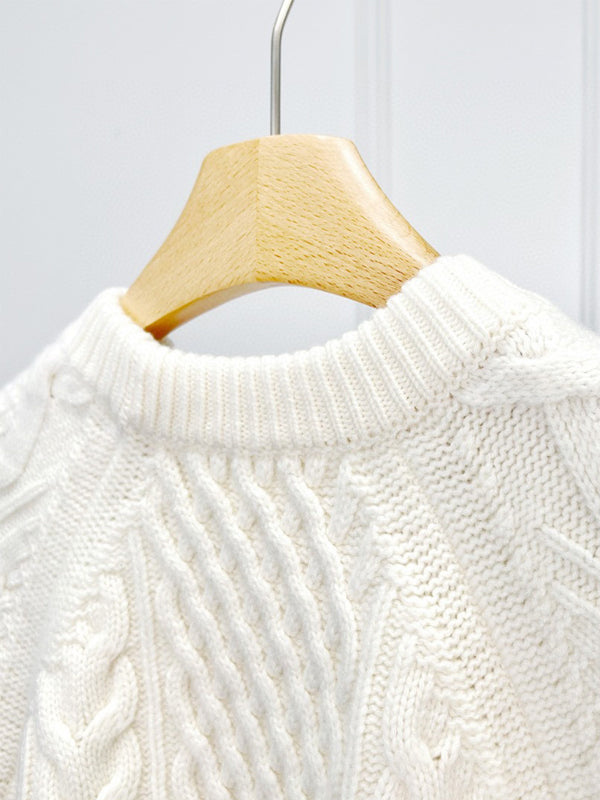 Chunky Knitted Cable Merino Pullover