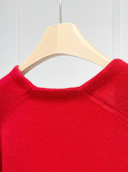 Cashmere Merino Deep V Neck Pullover