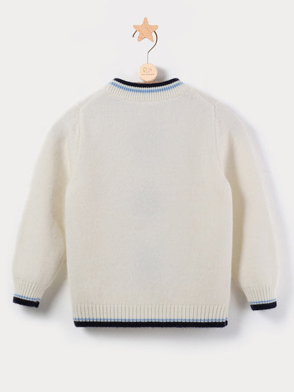 Diamond Jacquard Cashmere Baby Crewneck