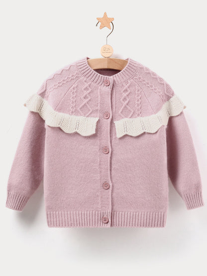 Jacquard Cashmere Girl Cardigan