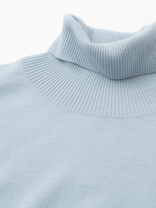 Man's Drop-Shoulder Cashmere Turtleneck