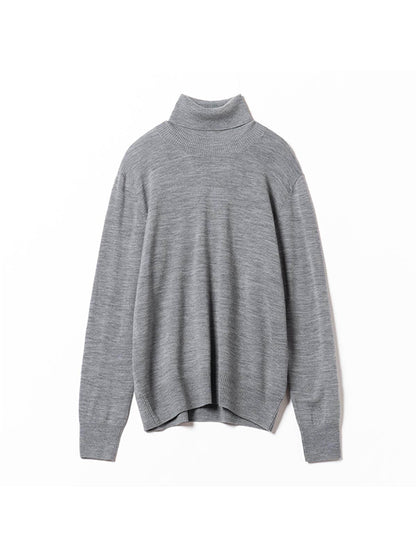 Man's Drop-Shoulder Cashmere Turtleneck