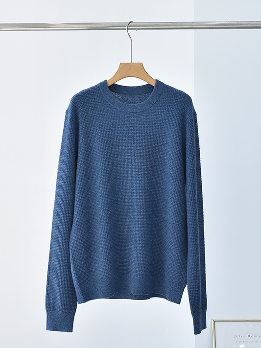 Men's Waffle Cashmere Sweater
