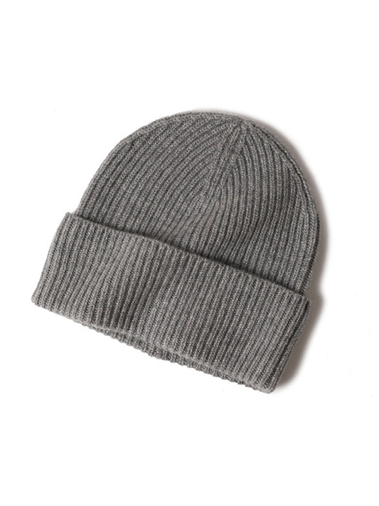 Ribbed Knit Cashmere Hat
