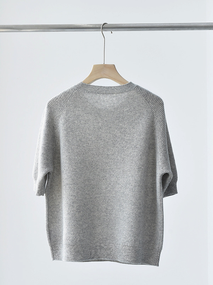 Short Sleeve Cashmere Crewneck Women