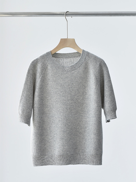 Short Sleeve Cashmere Crewneck Women