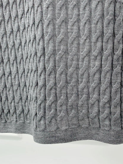 Mini Cable Knitted Merino Vest